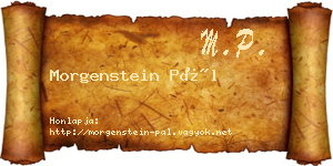 Morgenstein Pál névjegykártya
